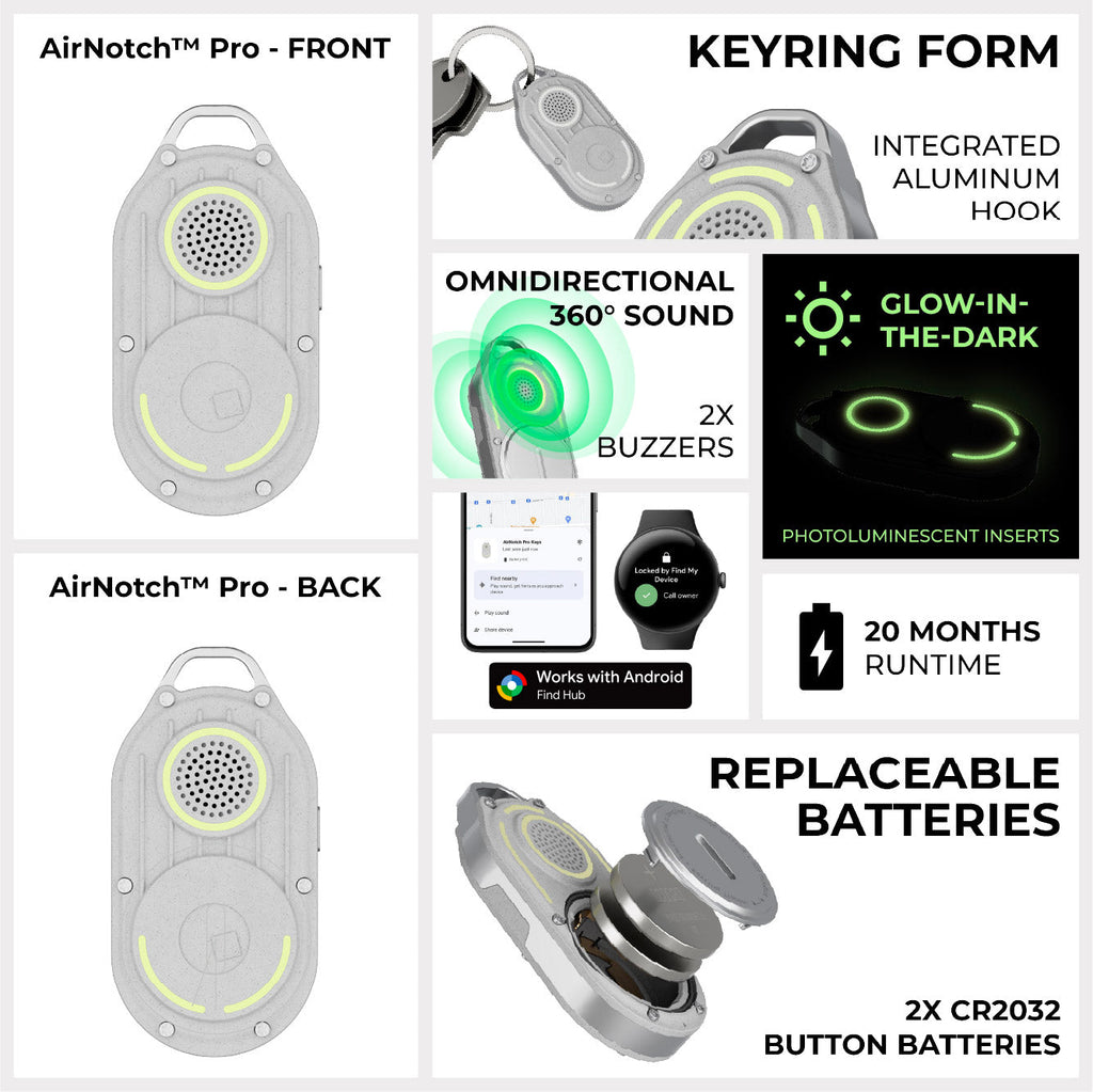 AirNotch™ Pro - Android & Apple Bluetooth tracker