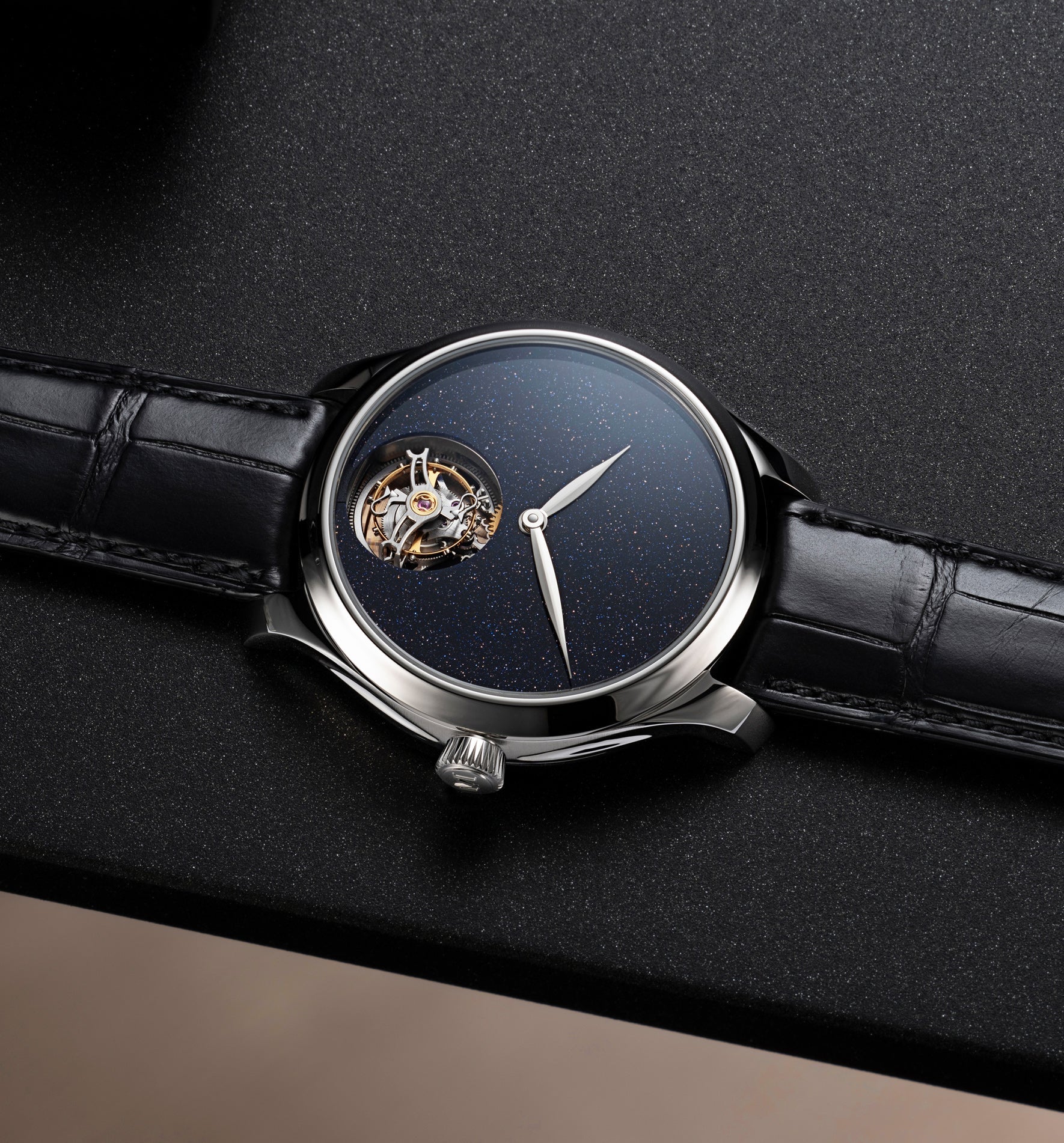Endeavour Aventurine Tourbillon Steel