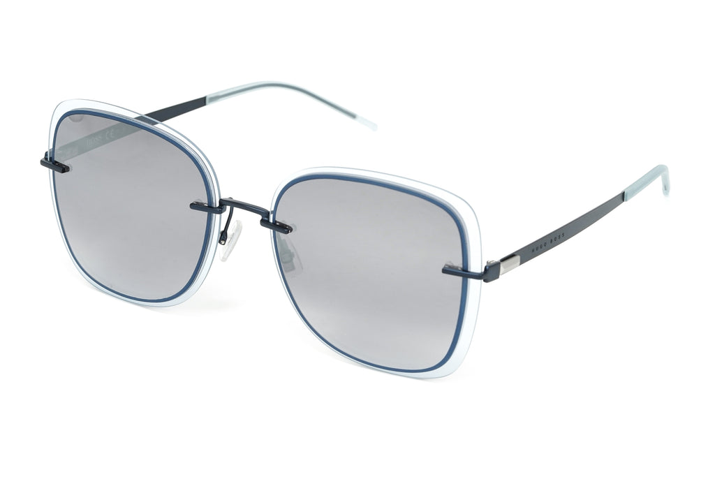 Boss by BOSS Women's Sunglasses Square Rimless Blue/Grey