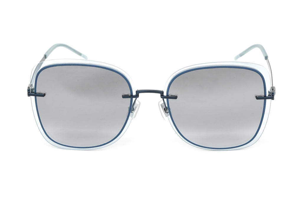 Boss by BOSS Women's Sunglasses Square Rimless Blue/Grey