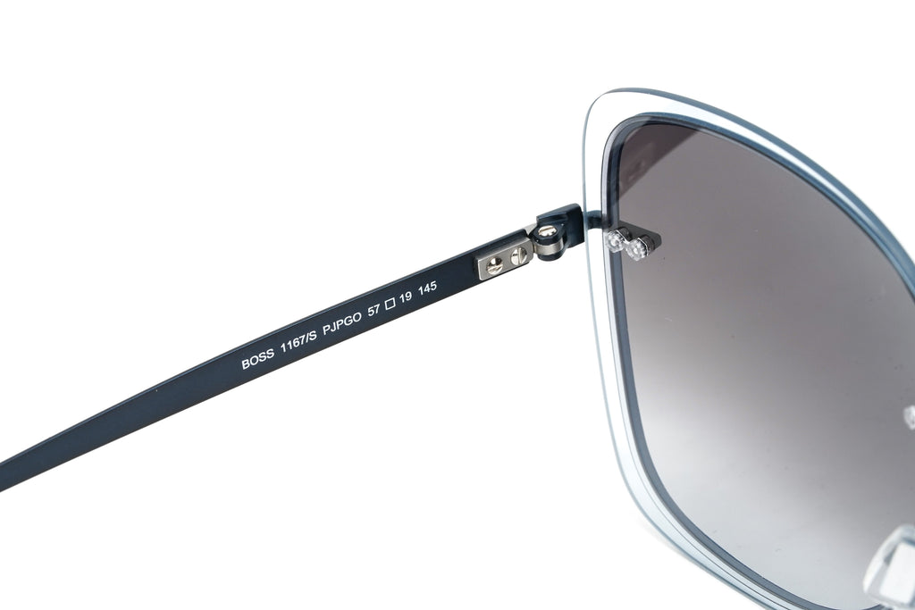Boss by BOSS Women's Sunglasses Square Rimless Blue/Grey