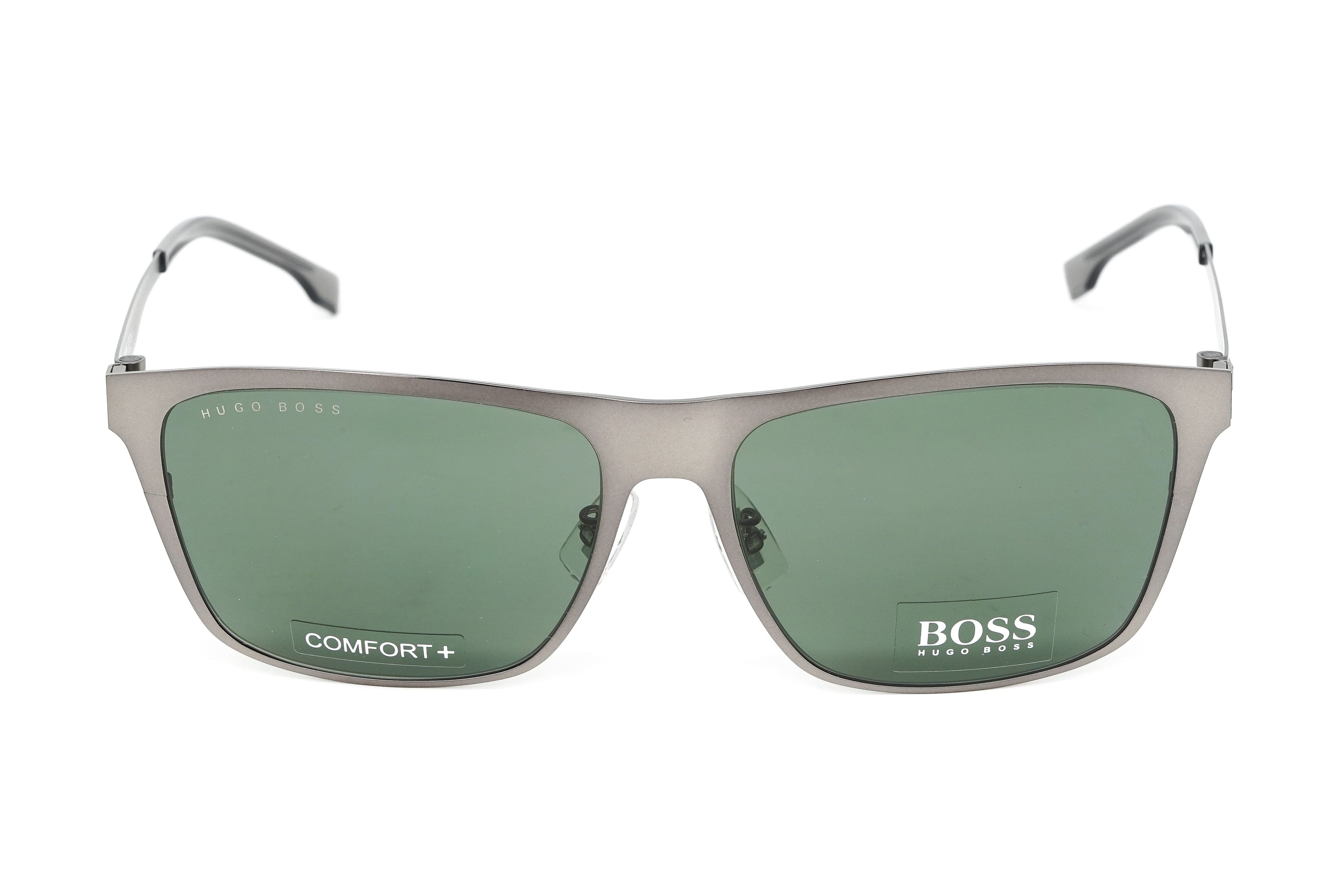 Boss by BOSS Men's Sunglasses Classic Square Ruthenium/Green