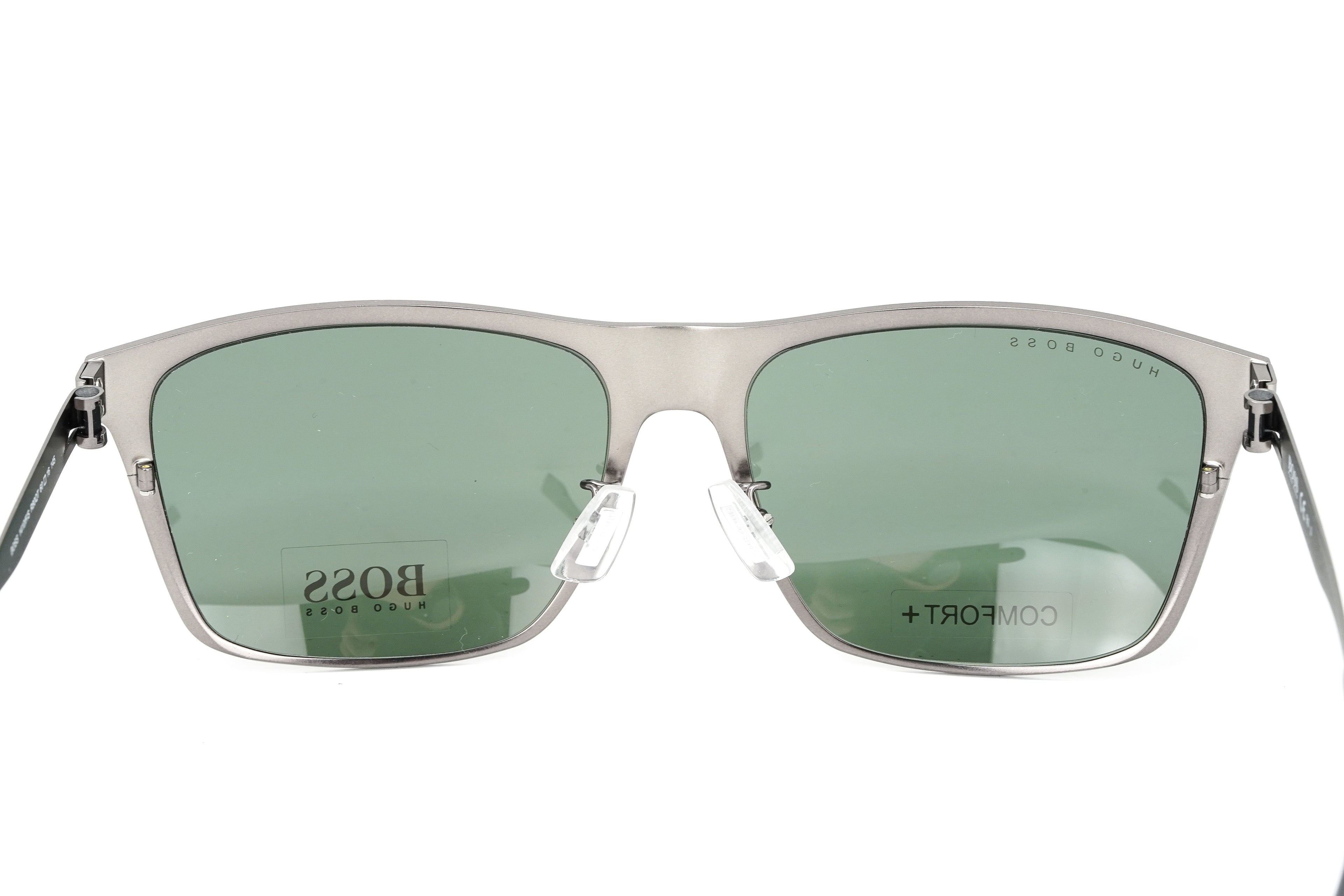 Boss by BOSS Men's Sunglasses Classic Square Ruthenium/Green