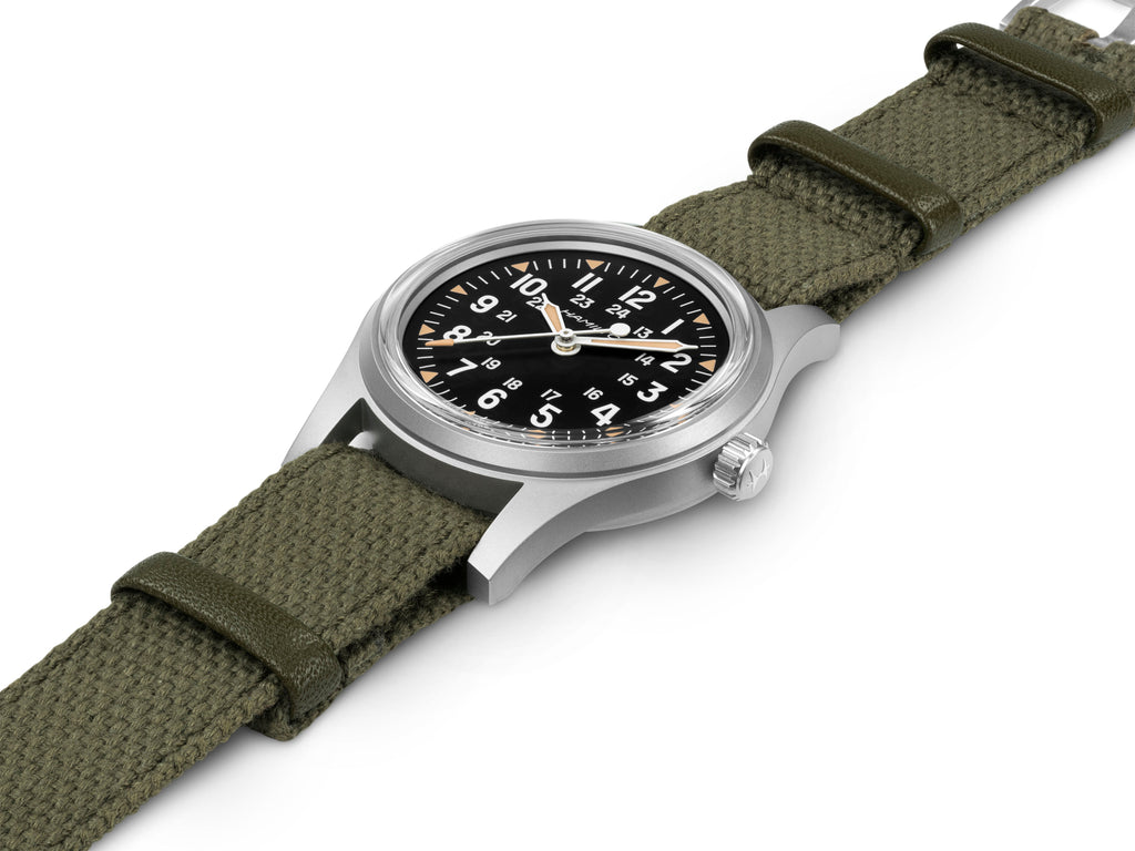 Khaki Field Mechanical 250 | 36mm, Fabric & Leather Straps, Black Dial