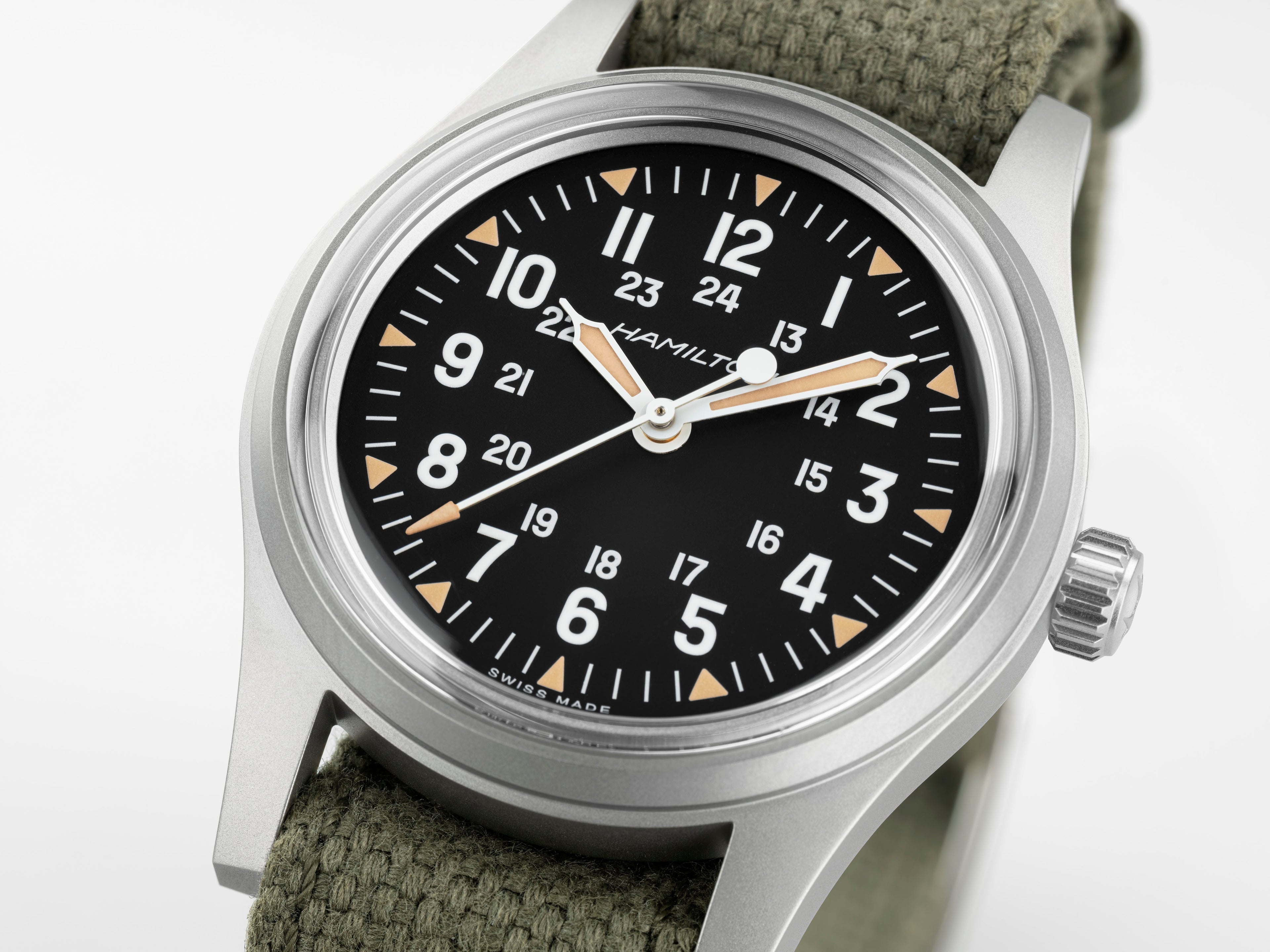 Khaki Field Mechanical 250 | 36mm, Fabric & Leather Straps, Black Dial