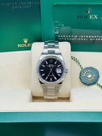 Rolex Steel Datejust 36  - Black Index Dial - Oyster Bracelet - 126234 bkio