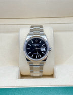Rolex Steel Datejust 36  - Black Index Dial - Oyster Bracelet - 126234 bkio