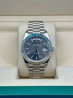Rolex White Gold Day-Date 40  - Dark Rhodium Dial - President Bracelet - 228239