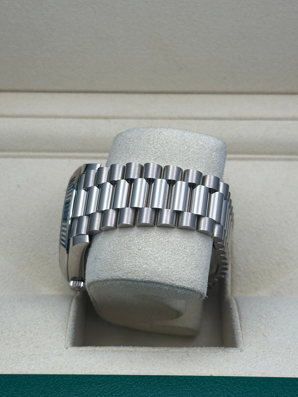 Rolex White Gold Day-Date 40  - Dark Rhodium Dial - President Bracelet - 228239