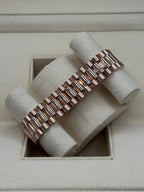 Rolex Everose Gold Datejust 31 Watch - Fluted Bezel - Mother Of Pearl Dial - President Bracelet - 278275 mdp