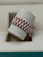 Rolex Everose Gold Datejust 31 Watch - Fluted Bezel - Mother Of Pearl Dial - President Bracelet - 278275 mdp