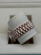 Rolex Everose Gold Datejust 31 Watch - Fluted Bezel - Mother Of Pearl Dial - President Bracelet - 278275 mdp