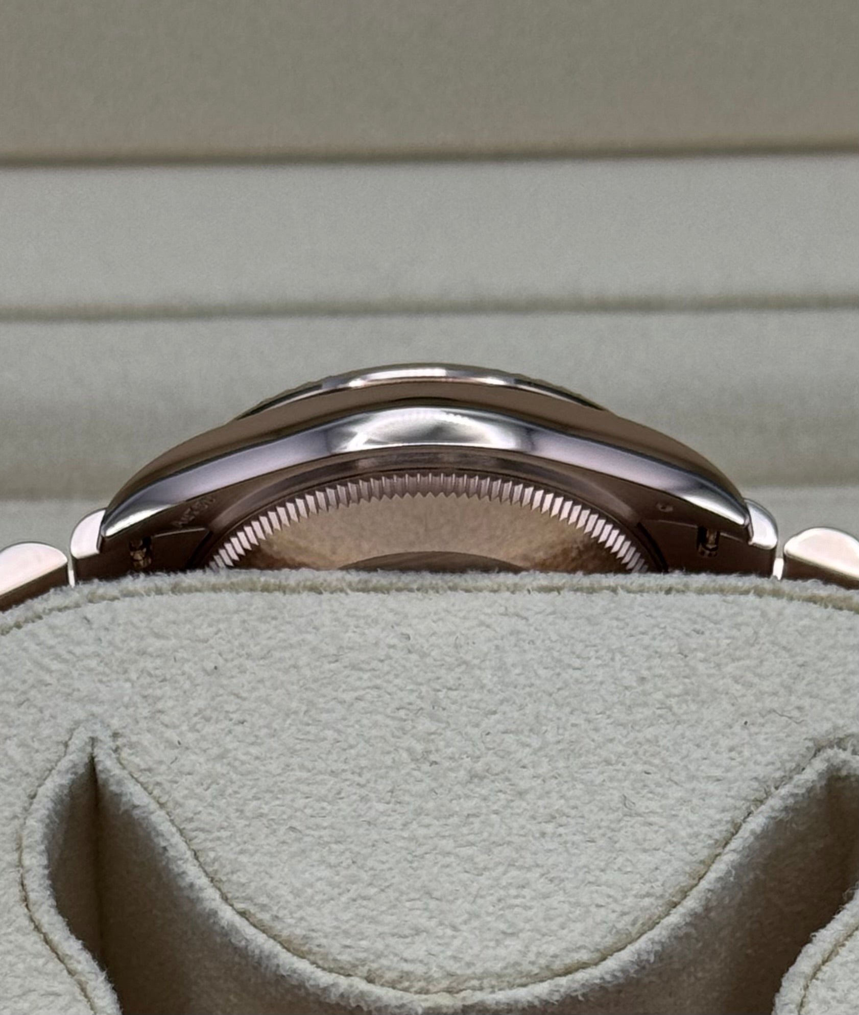 Rolex Everose Gold Datejust 31 Watch - Fluted Bezel - Mother Of Pearl Dial - President Bracelet - 278275 mdp