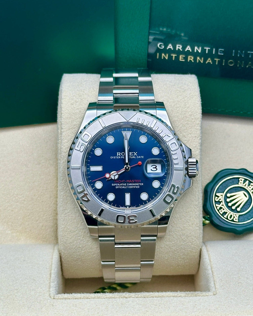 Rolex Steel and Platinum Yacht-Master 40  - Blue Dial - 3235 Movement - 126622 blu
