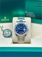 Rolex Steel Datejust 36  - Blue Index Dial - Oyster Bracelet - 126200 blio