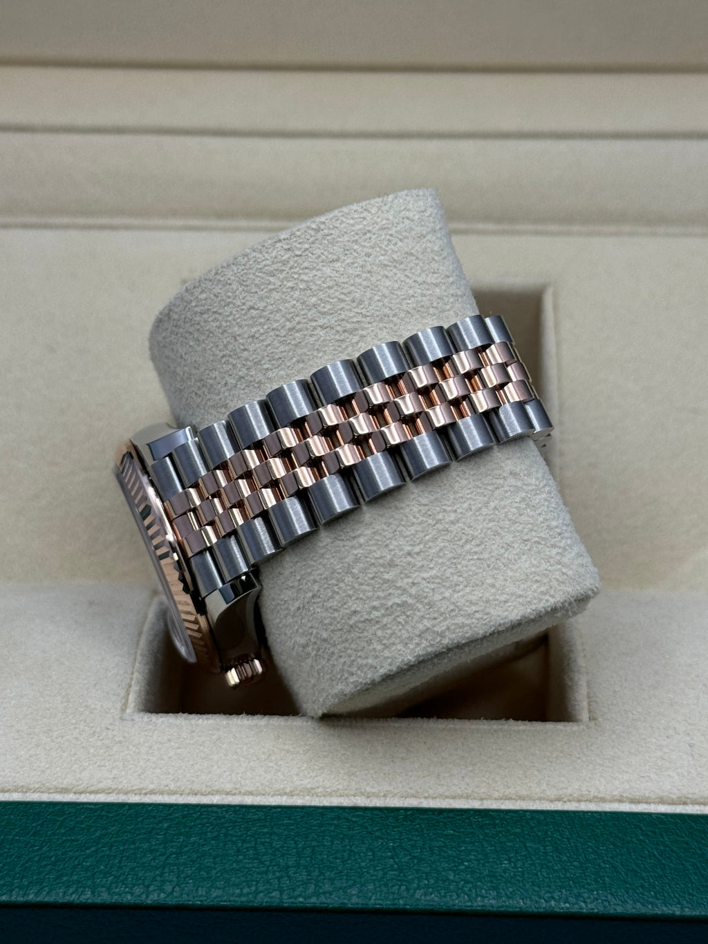 Rolex Steel and Everose Gold Datejust 31  - Mother of Pearl Diamond Dial - Jubilee Bracelet - 278271 mdj