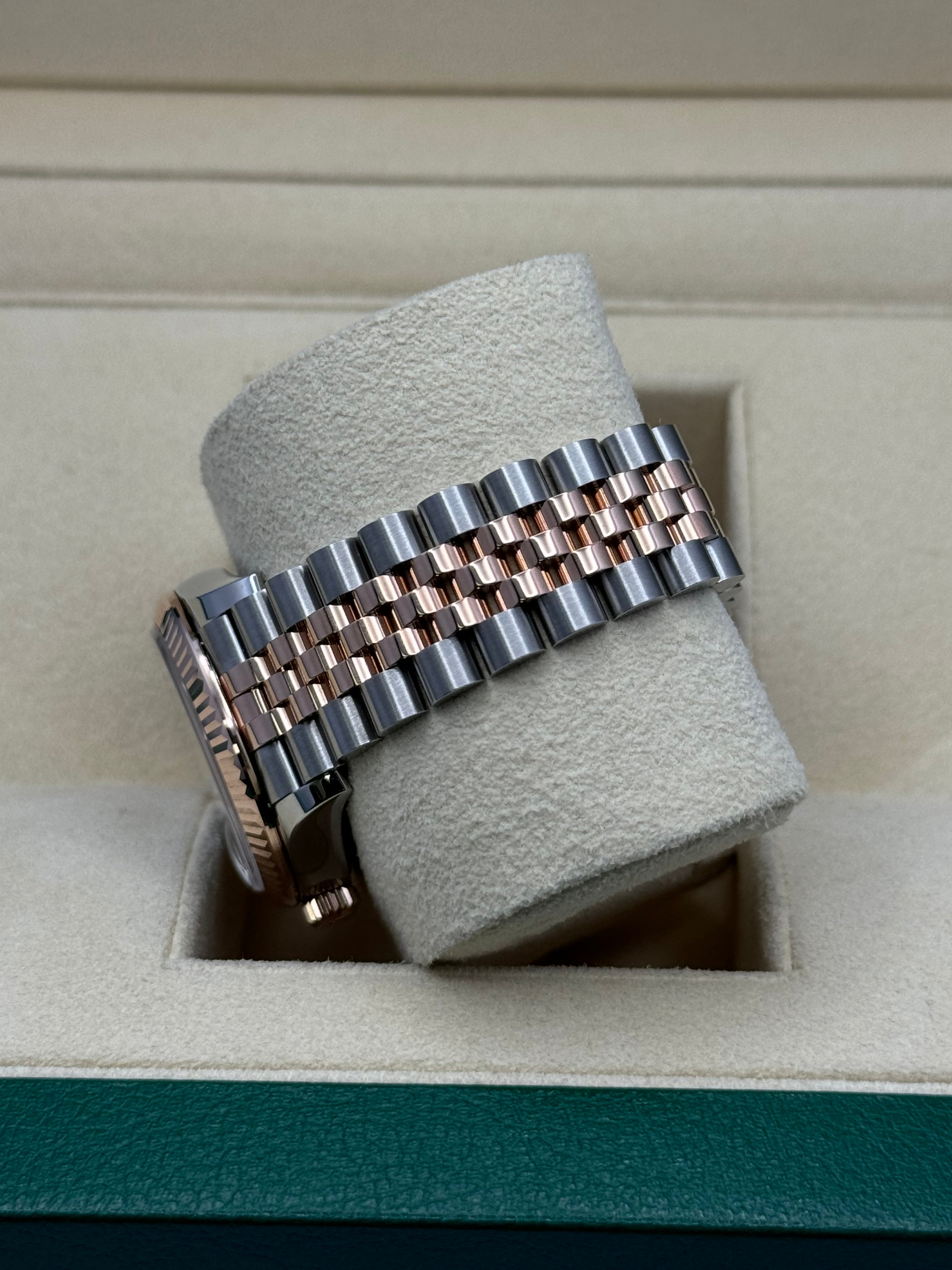 Rolex Steel and Everose Gold Datejust 31  - Mother of Pearl Diamond Dial - Jubilee Bracelet - 278271 mdj
