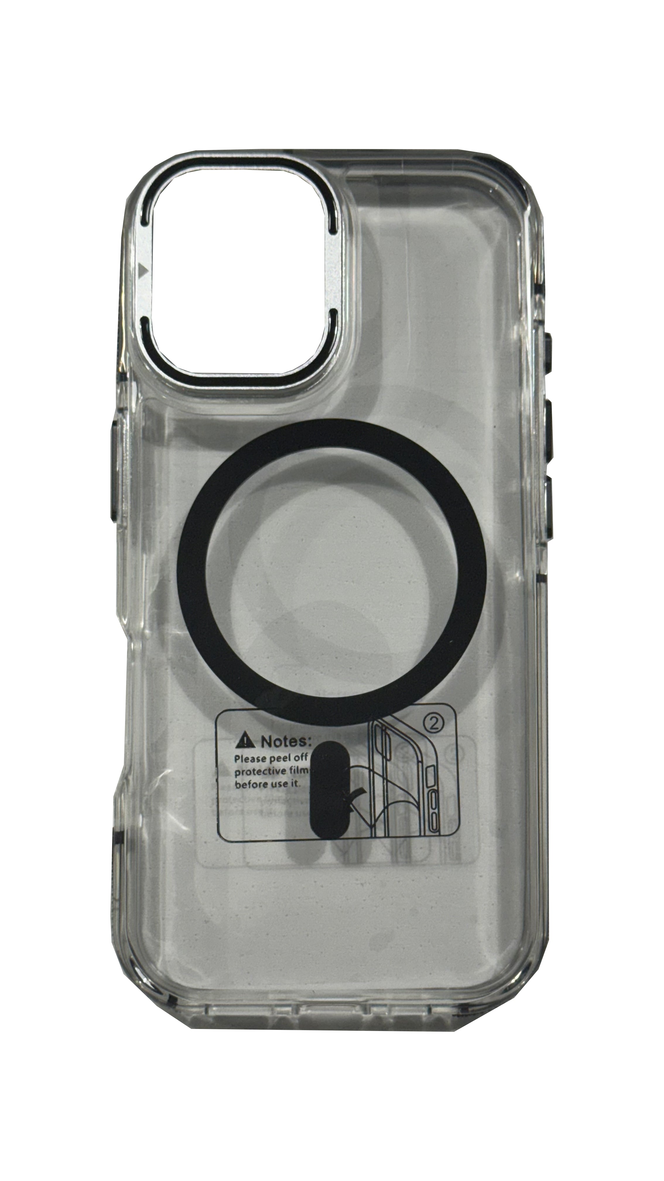 iPhone 17 Case Clear Black Mag Safe Trim