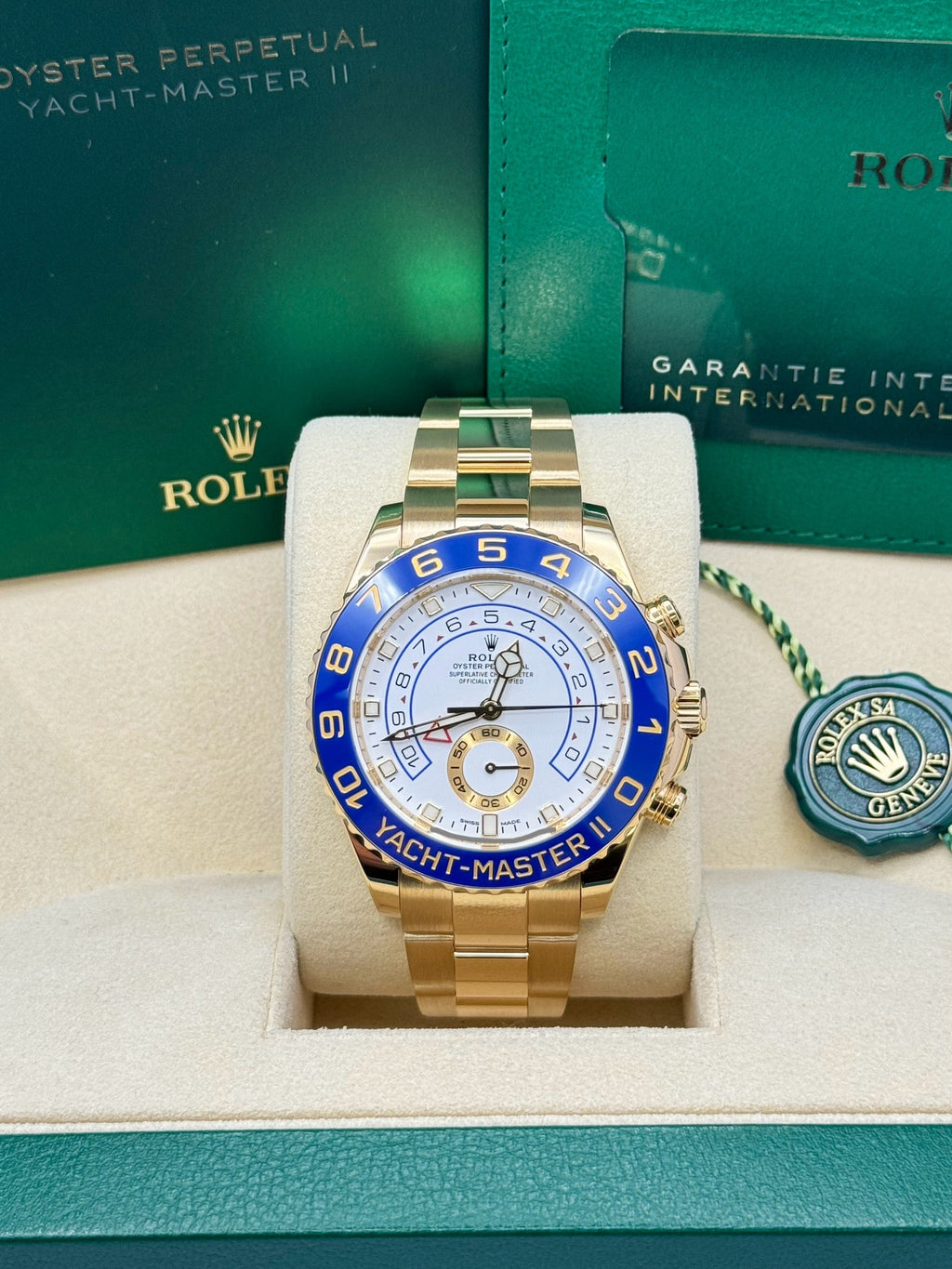 Rolex Yellow Gold Yacht-Master II 44  - White Dial - 116688