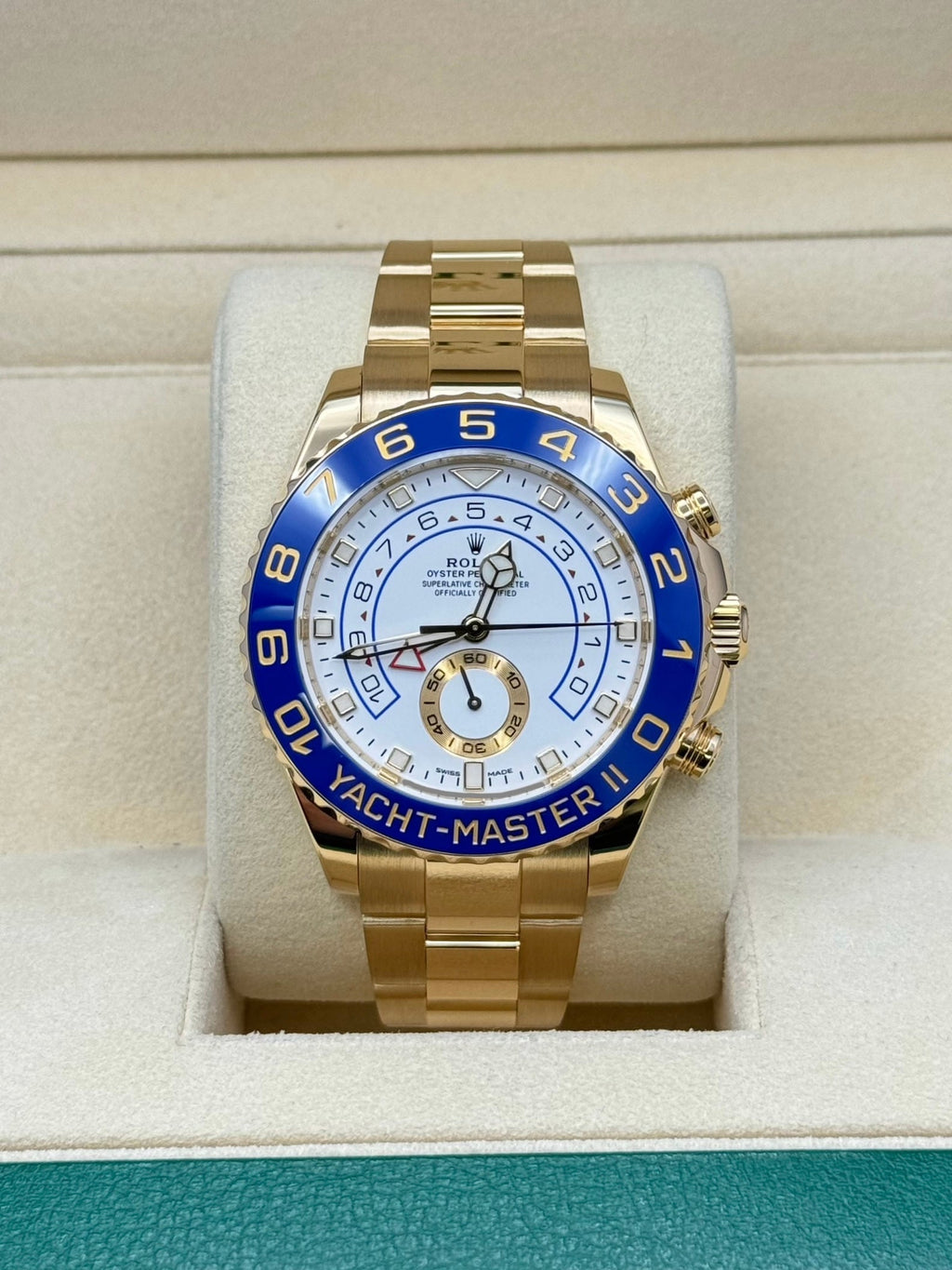 Rolex Yellow Gold Yacht-Master II 44  - White Dial - 116688