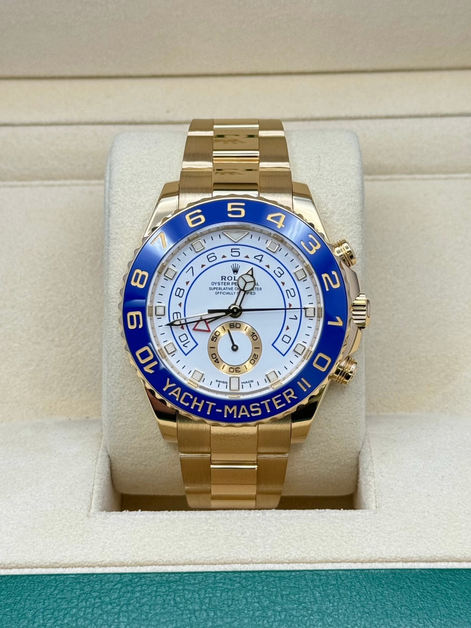 Rolex Yellow Gold Yacht-Master II 44  - White Dial - 116688
