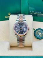 Rolex Steel and Everose Gold Datejust 31  - Dark Rhodium Index Dial - Jubilee Bracelet - 278271 dkrhij