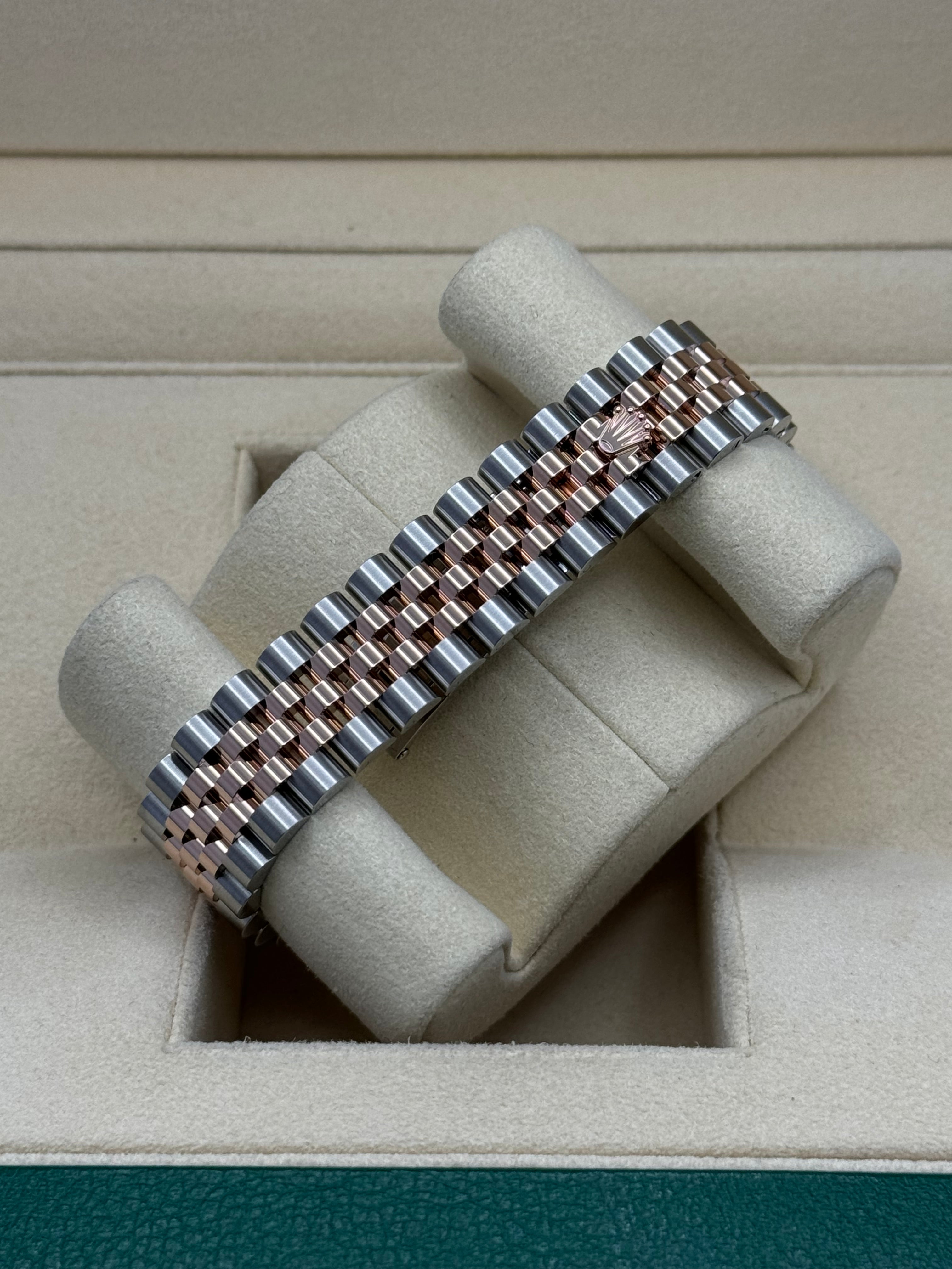 Rolex Steel and Everose Gold Datejust 31  - Dark Rhodium Index Dial - Jubilee Bracelet - 278271 dkrhij