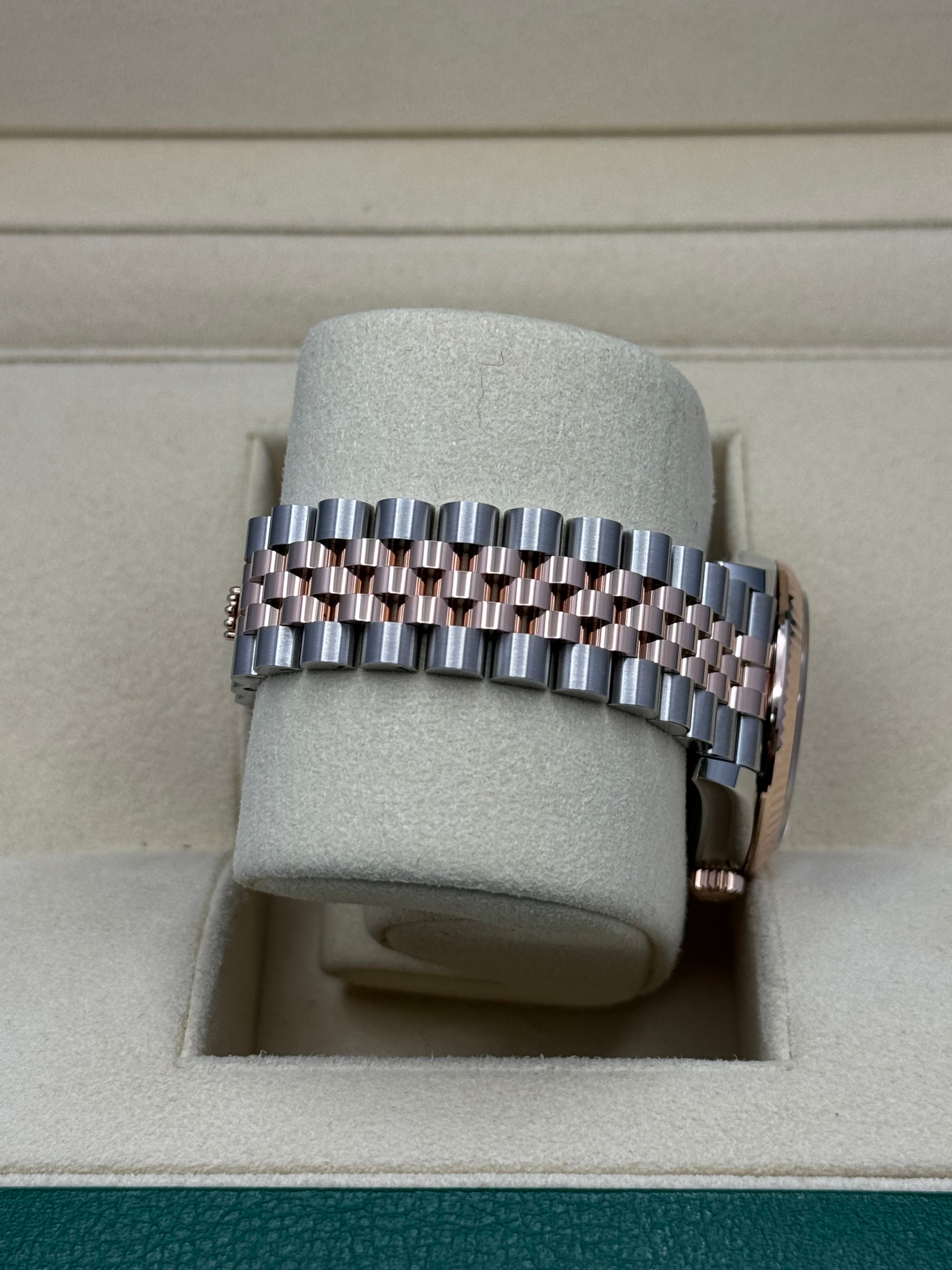 Rolex Steel and Everose Gold Datejust 31  - Dark Rhodium Index Dial - Jubilee Bracelet - 278271 dkrhij