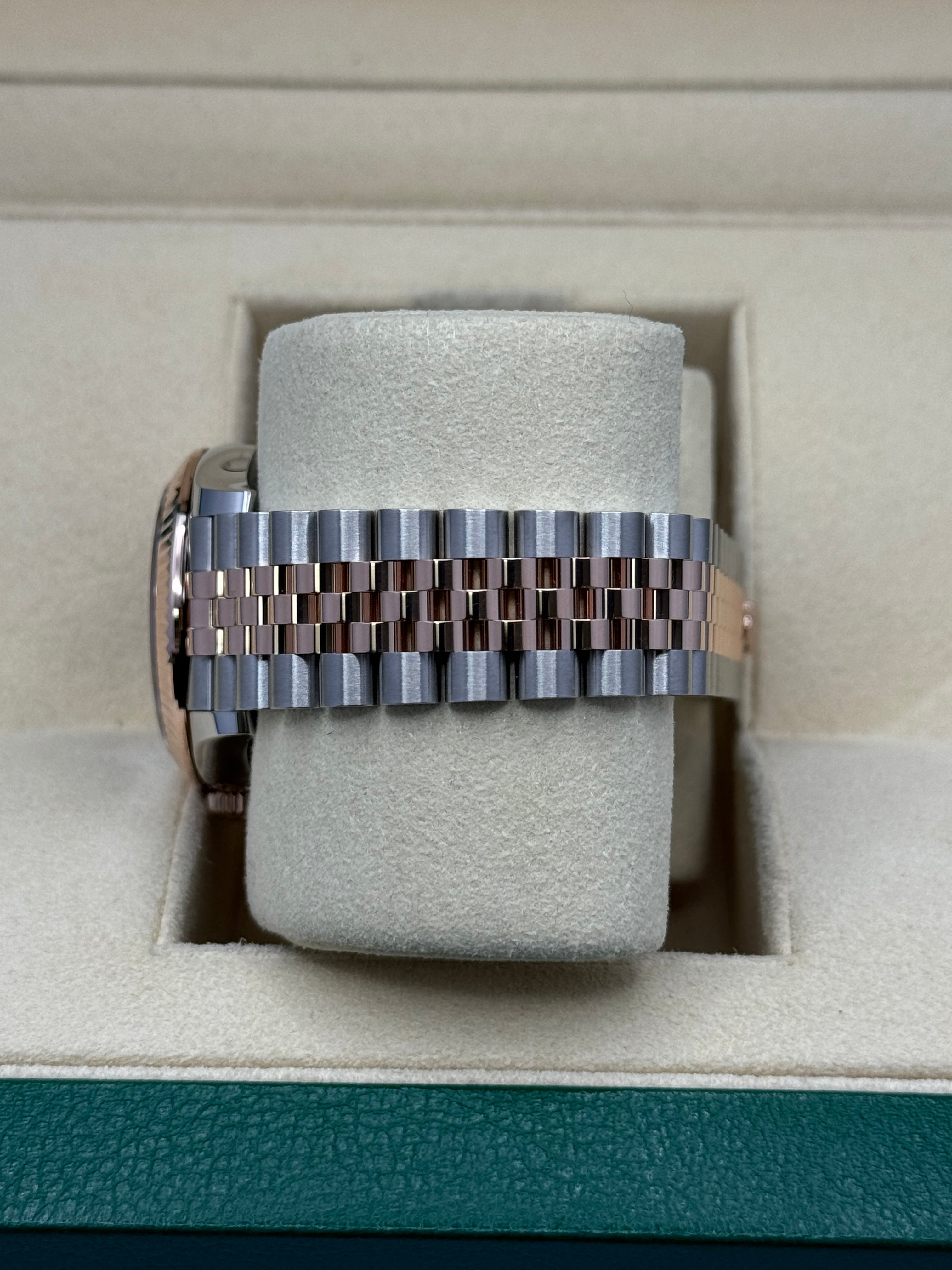 Rolex Steel and Everose Gold Datejust 31  - Dark Rhodium Index Dial - Jubilee Bracelet - 278271 dkrhij