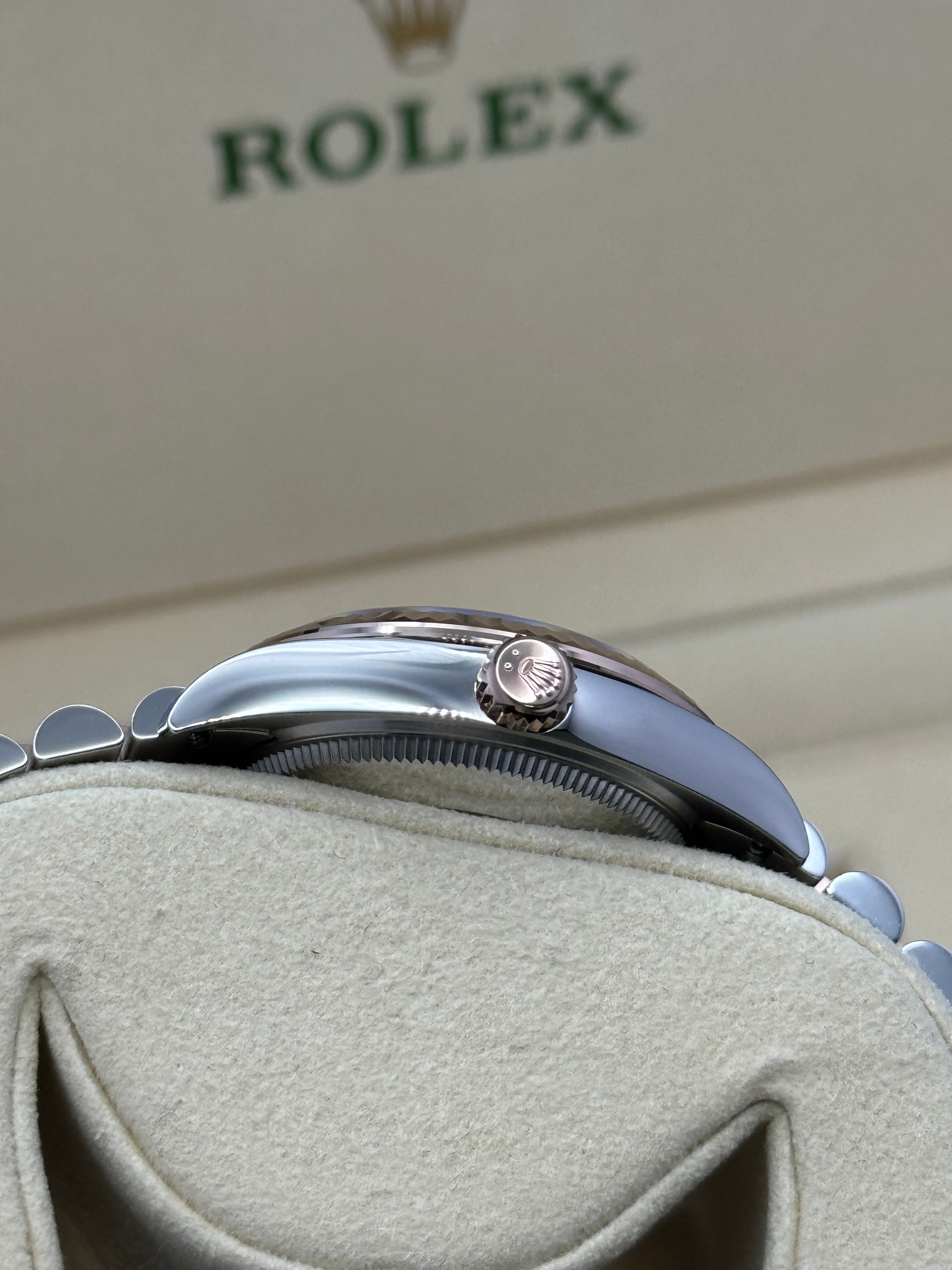 Rolex Steel and Everose Gold Datejust 31  - Dark Rhodium Index Dial - Jubilee Bracelet - 278271 dkrhij