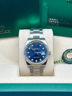 Rolex Steel Datejust 36  - Blue Diamond Dial - Oyster Bracelet - 126234 bldo