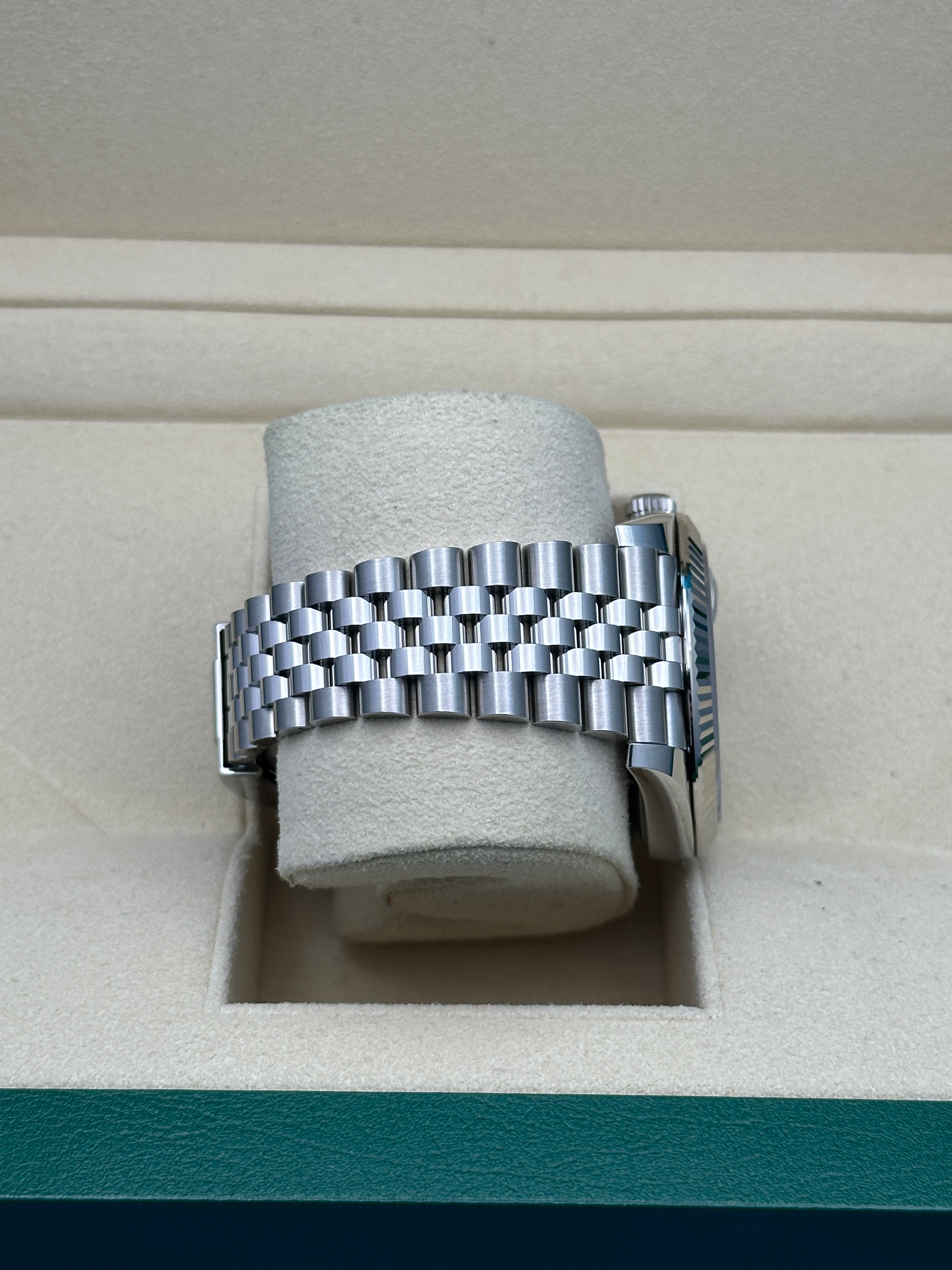 Rolex Steel and White Gold Rolesor Datejust 41  - Mint Green Index Dial - Jubilee Bracelet - 126334 GRJ