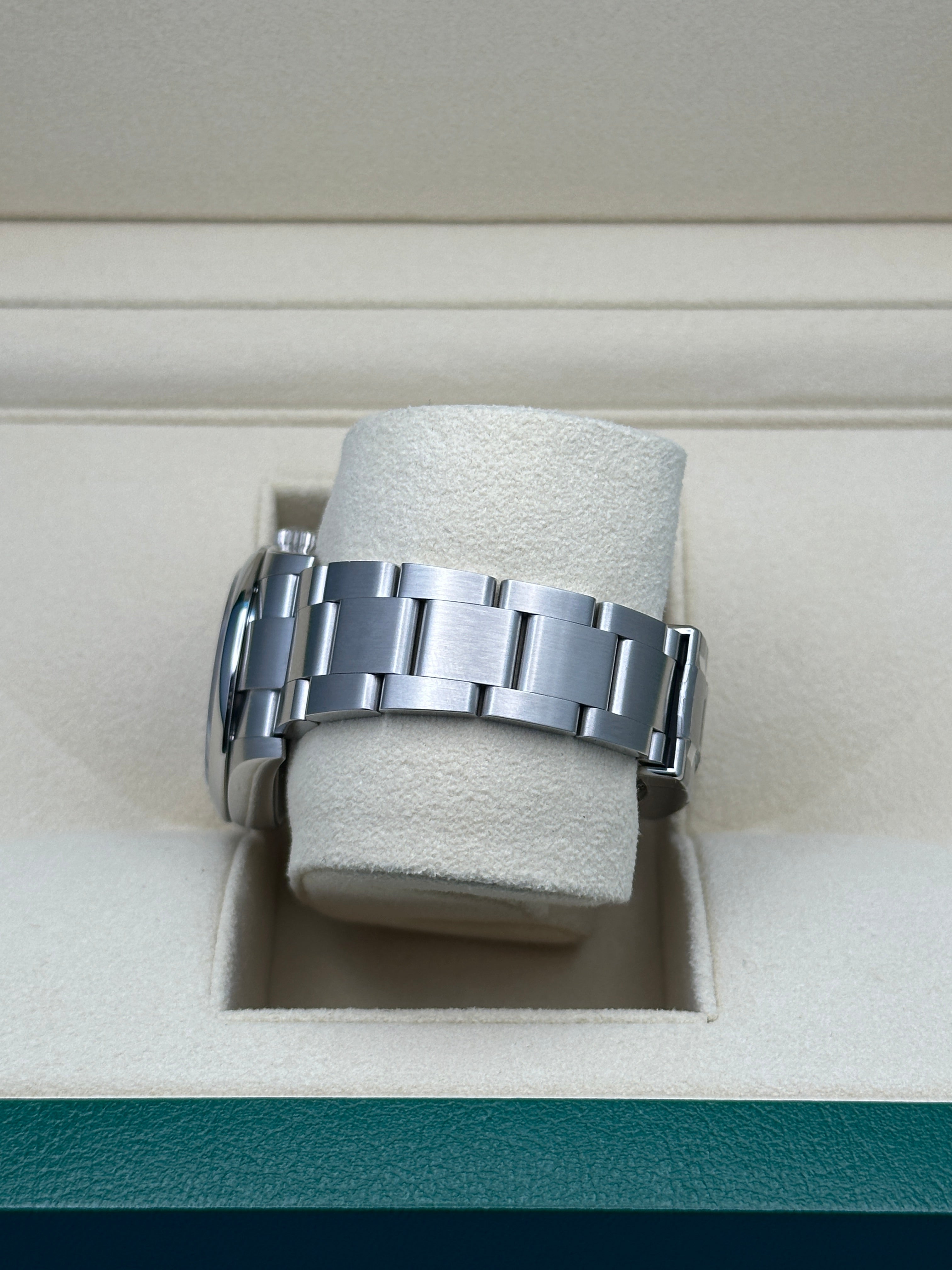 Rolex Oyster Perpetual 34 Watch - Domed Bezel - Blue Index Dial