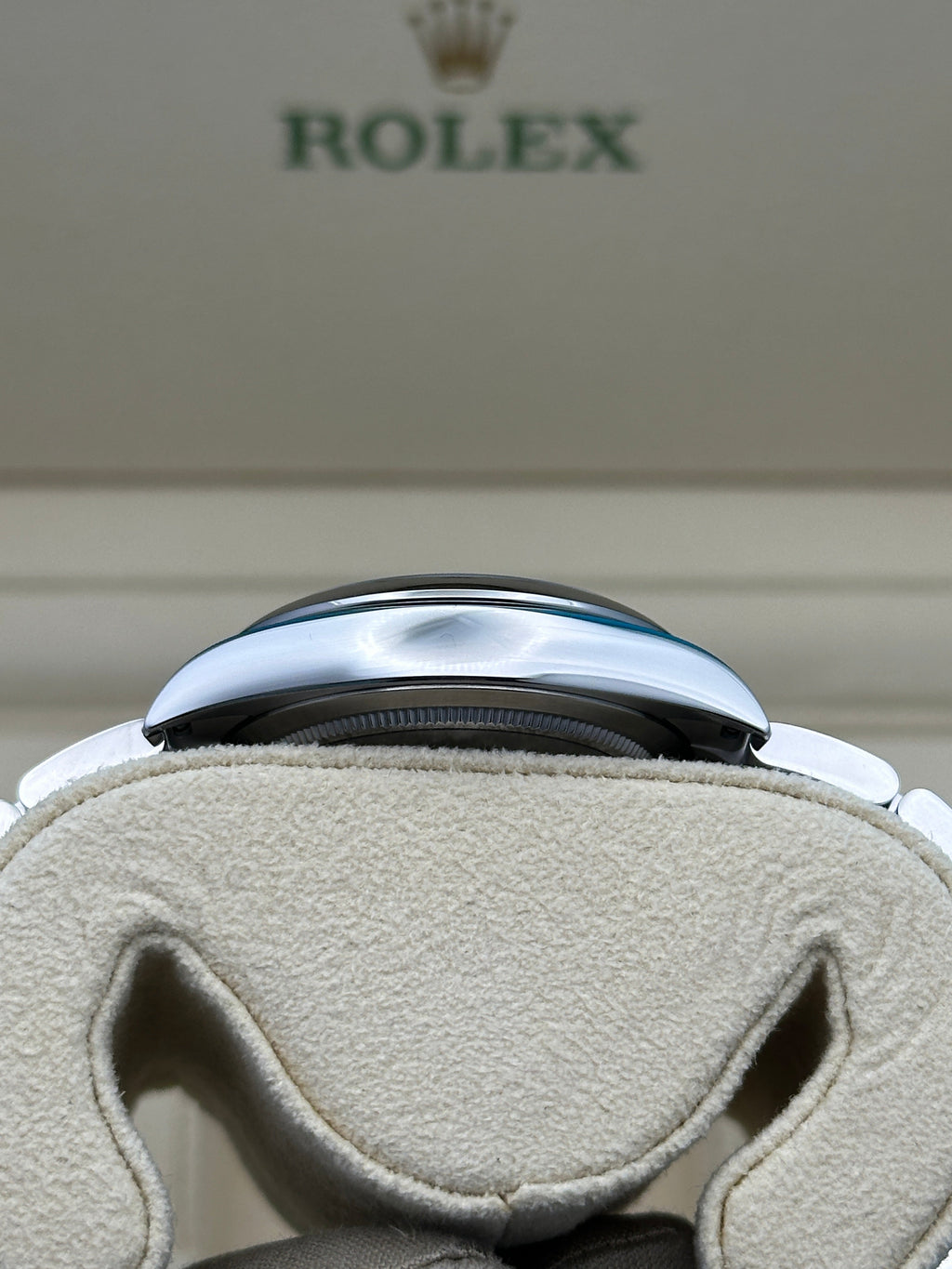Rolex Oyster Perpetual 34 Watch - Domed Bezel - Blue Index Dial