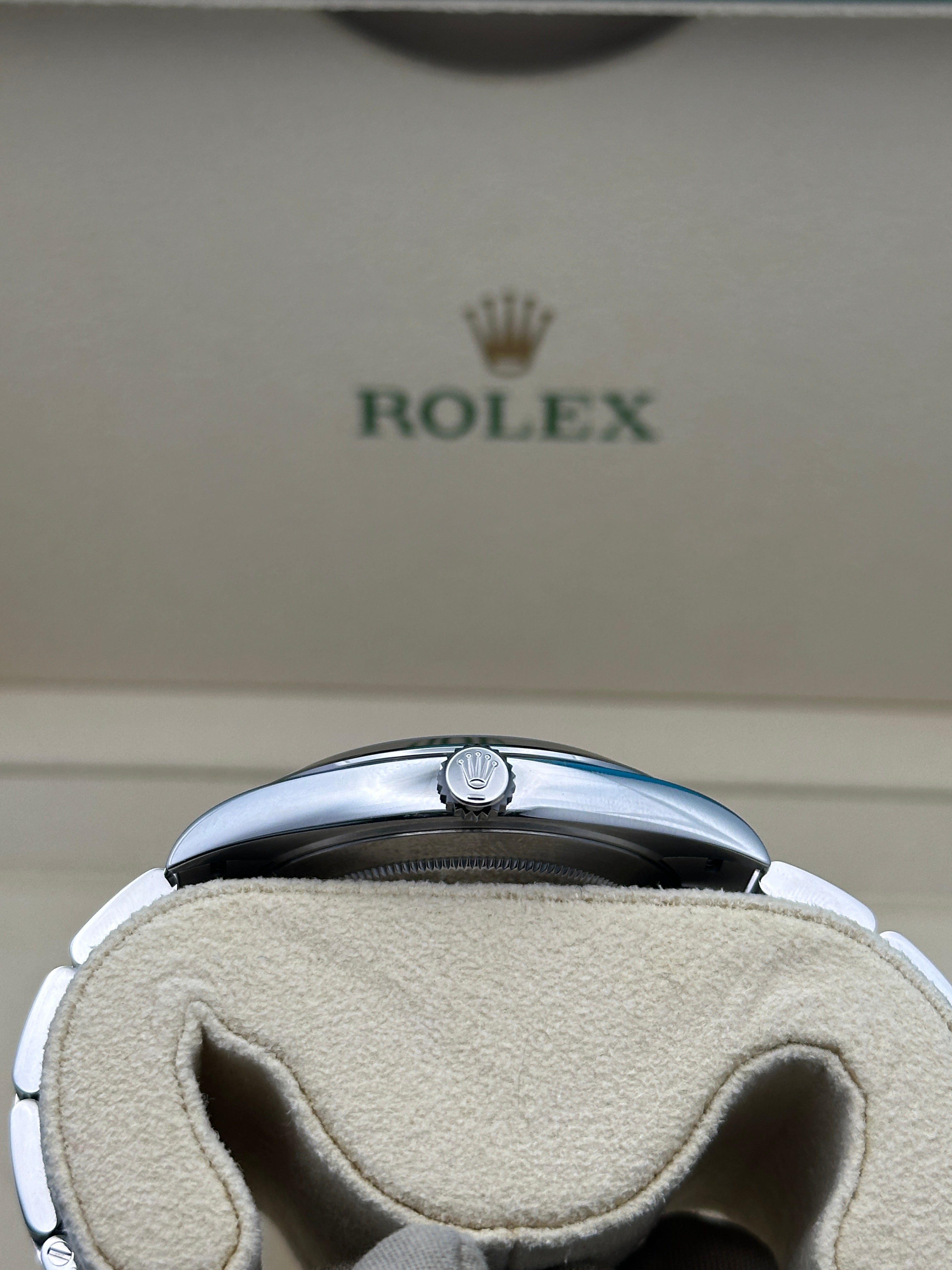 Rolex Steel Datejust 41  - Smooth Bezel - Slate Green Roman Dial - Oyster Bracelet - 126300 slgro