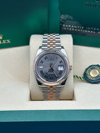 Rolex Steel and Everose Rolesor Datejust 41  - Slate Gray Green Roman Dial - Jubilee Bracelet - 126331 slgrj