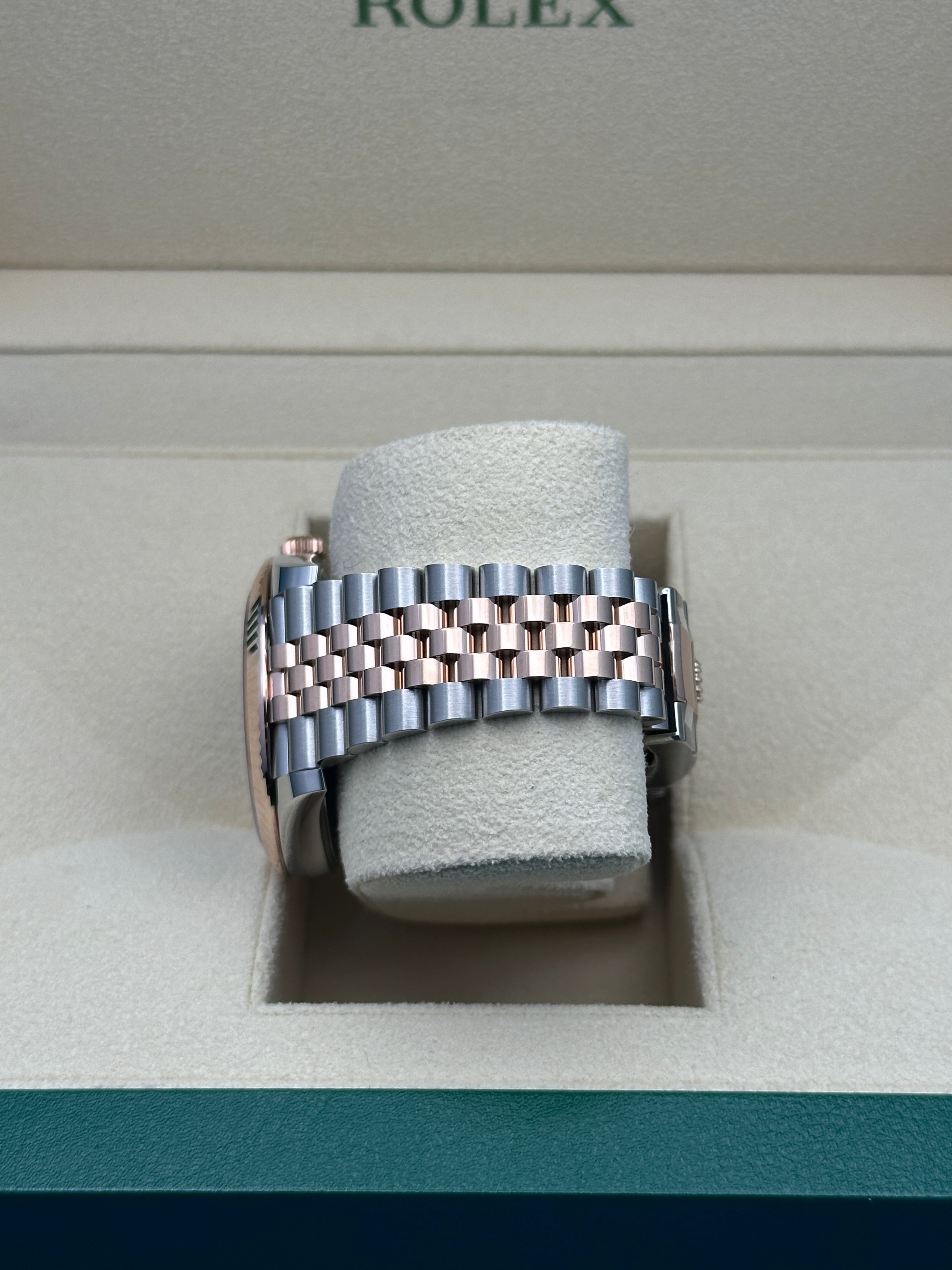 Rolex Steel and Everose Rolesor Datejust 41  - Slate Gray Green Roman Dial - Jubilee Bracelet - 126331 slgrj