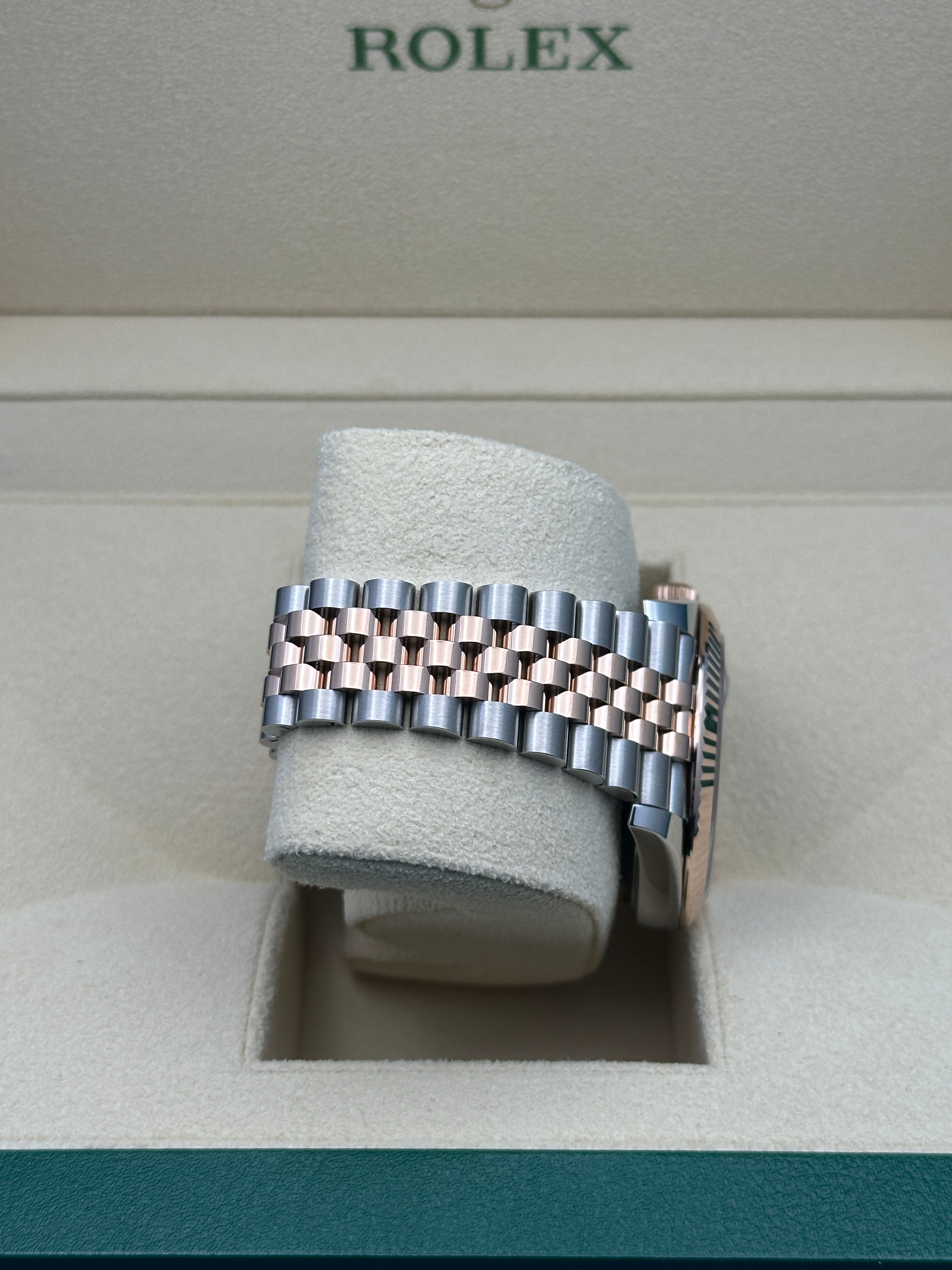 Rolex Steel and Everose Rolesor Datejust 41  - Slate Gray Green Roman Dial - Jubilee Bracelet - 126331 slgrj