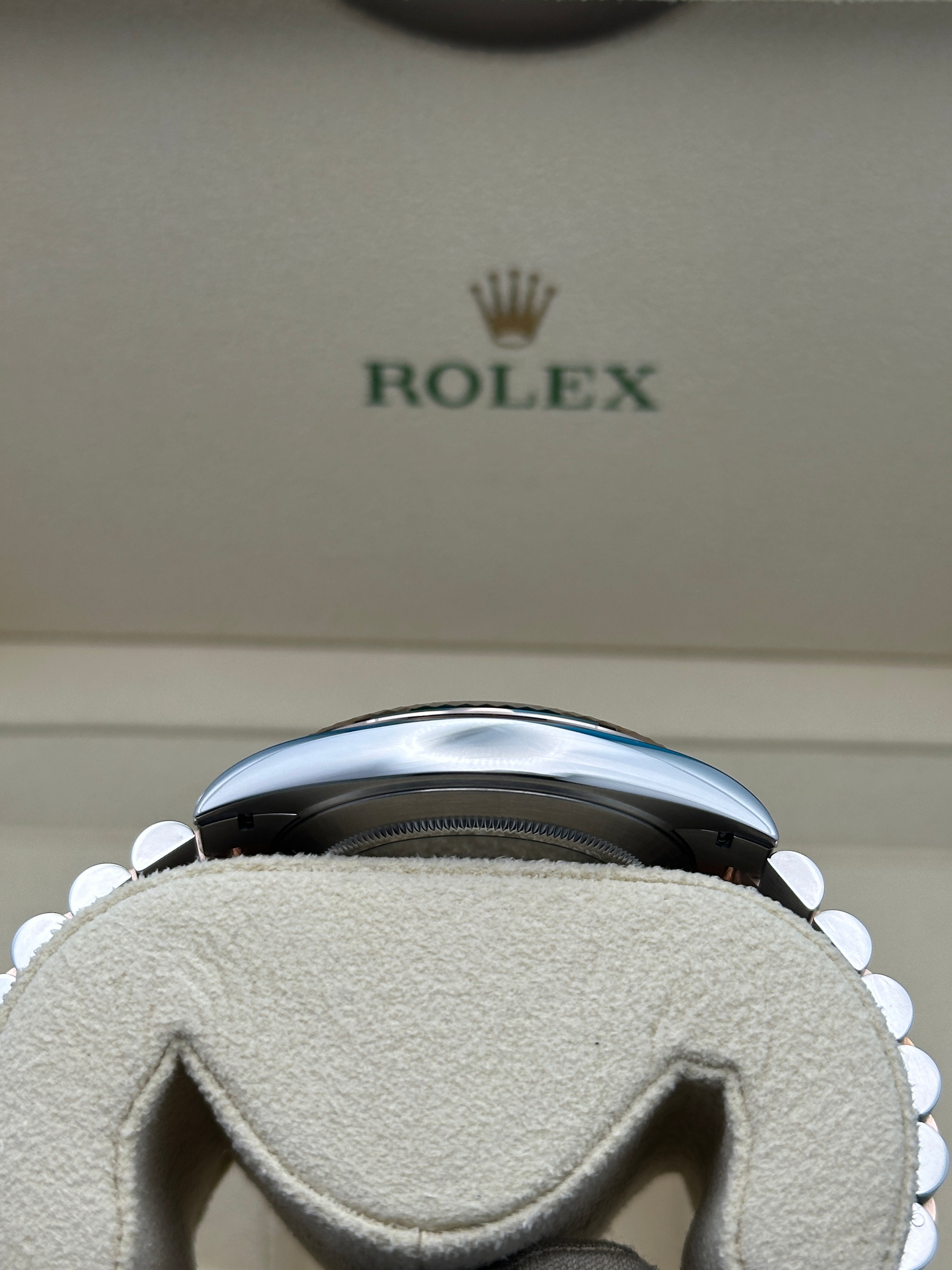 Rolex Steel and Everose Rolesor Datejust 41  - Slate Gray Green Roman Dial - Jubilee Bracelet - 126331 slgrj
