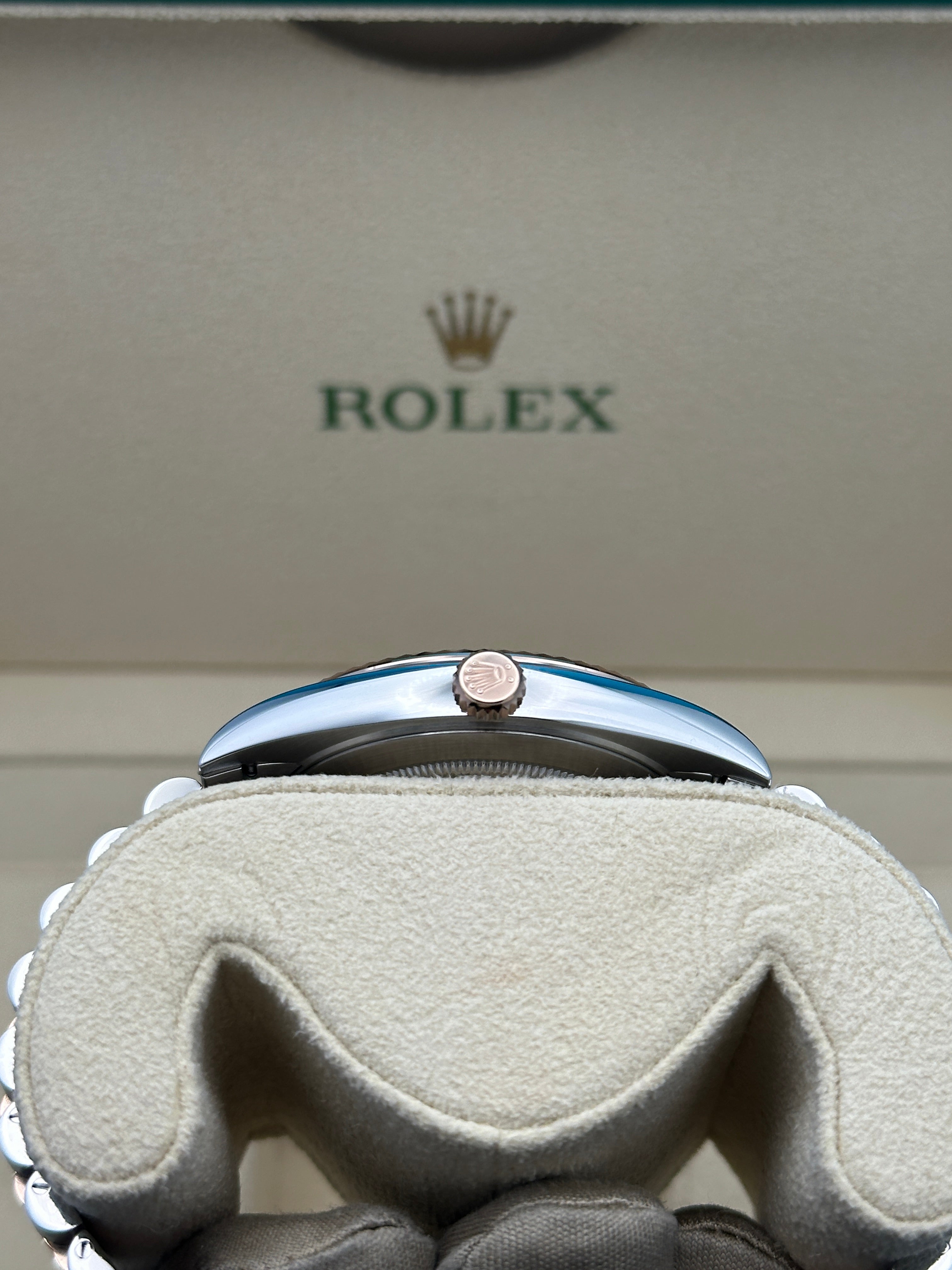 Rolex Steel and Everose Rolesor Datejust 41  - Slate Gray Green Roman Dial - Jubilee Bracelet - 126331 slgrj