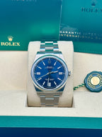 Rolex Oyster Perpetual 41  - Blue Index Dial - Oyster Bracelet - 124300 bluio