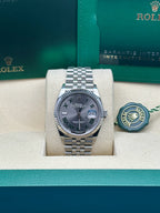 Rolex White Rolesor Datejust 36  - Slate Roman Dial - Jubilee Bracelet - 126234