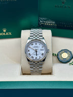 Rolex Steel Datejust 36  - White Roman Dial - Jubilee Bracelet - 126234 wrj