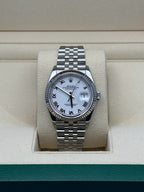 Rolex Steel Datejust 36  - White Roman Dial - Jubilee Bracelet - 126234 wrj