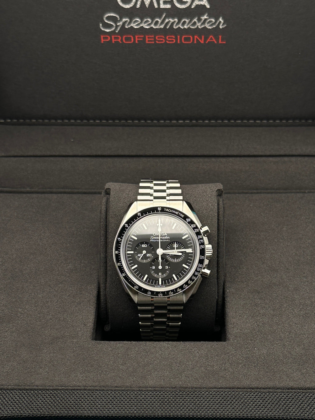 Omega Speedmaster Moon Professional Co-Axial Master Chronometer Chronograph  - 42 mm Steel Case - Black Dial - 310.30.42.50.01.002