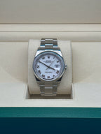 Rolex Steel Datejust 36  - White Roman Dial - Oyster Bracelet - 126200 wro