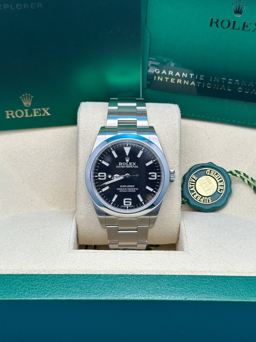 Rolex Explorer 39 Black Dial New Card - 214270
