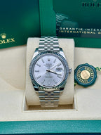 Rolex Steel and White Gold Rolesor Datejust 41  - Silver Index Dial - Jubilee Bracelet - 126334 sij