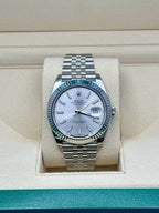 Rolex Steel and White Gold Rolesor Datejust 41  - Silver Index Dial - Jubilee Bracelet - 126334 sij