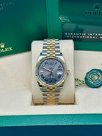 Rolex Yellow Rolesor Datejust 36  - Slate Roman Dial - Jubilee Bracelet - 126233